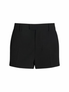 AMI PARIS - Wool Crepe Mini Shorts