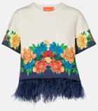 La DoubleJ La Scala floral cotton jersey T-shirt