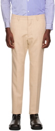 AMI Paris Beige Cigarette Trousers