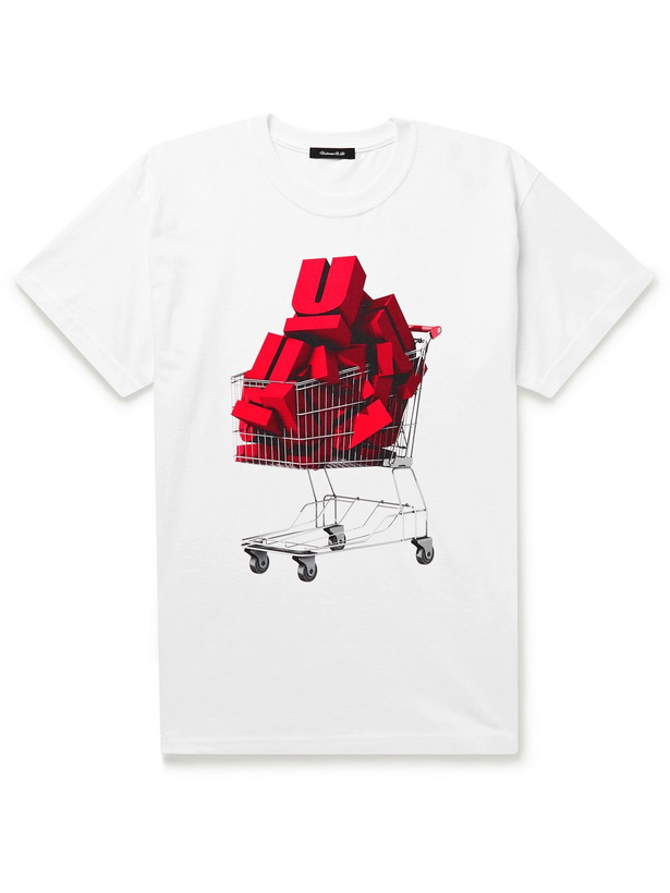 Photo: UNDERCOVER MADSTORE - Densuke28 Printed Cotton-Jersey T-Shirt - White