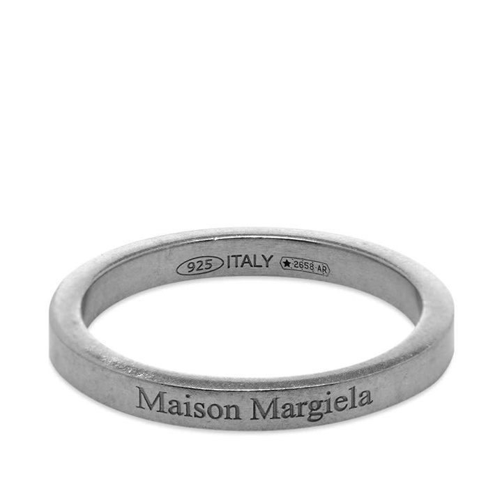 Photo: Maison Margiela Text Logo Slim Band Ring