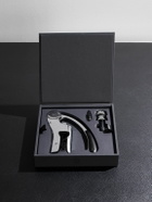L'Atelier Du Vin - Up & Down Silver-Tone and Leather Corkscrew and Champagne Stopper Set
