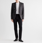 Balmain - Slim-Fit Mélange Wool-Blend Blazer - Gray