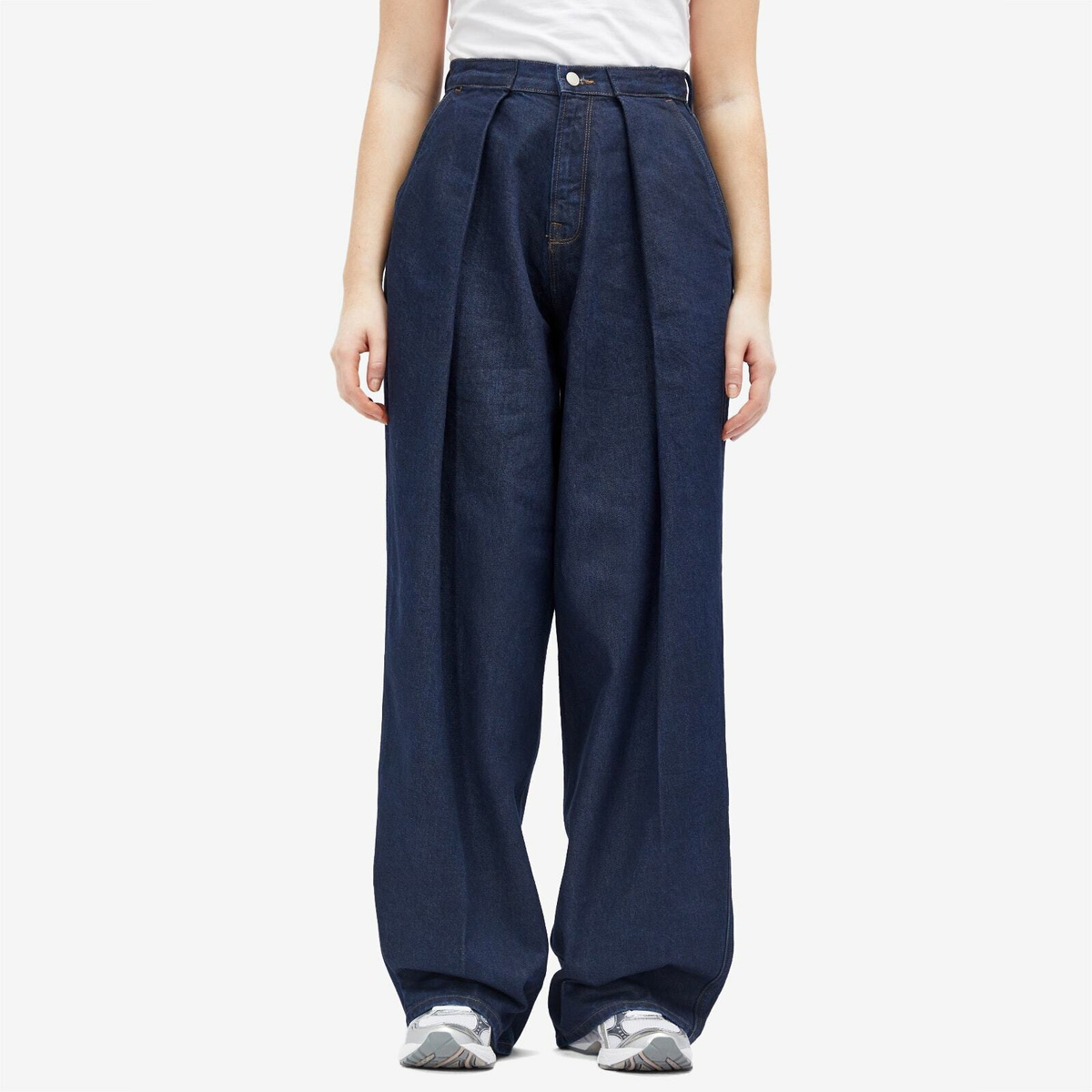 Good American Women's Pleated Jean in Indigo