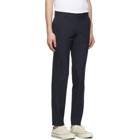 Maison Kitsune Navy Small Check Classic Fit Trousers