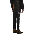 Amiri Black Grunge Patch Medium Crafted Jeans