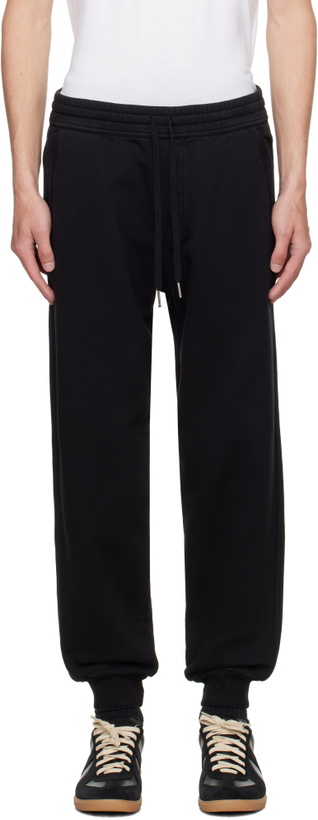 Photo: TOM FORD Black Cotton Fleece Sweatpants