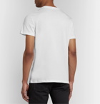 Balmain - Slim-Fit Metallic Logo-Print Cotton-Jersey T-Shirt - White