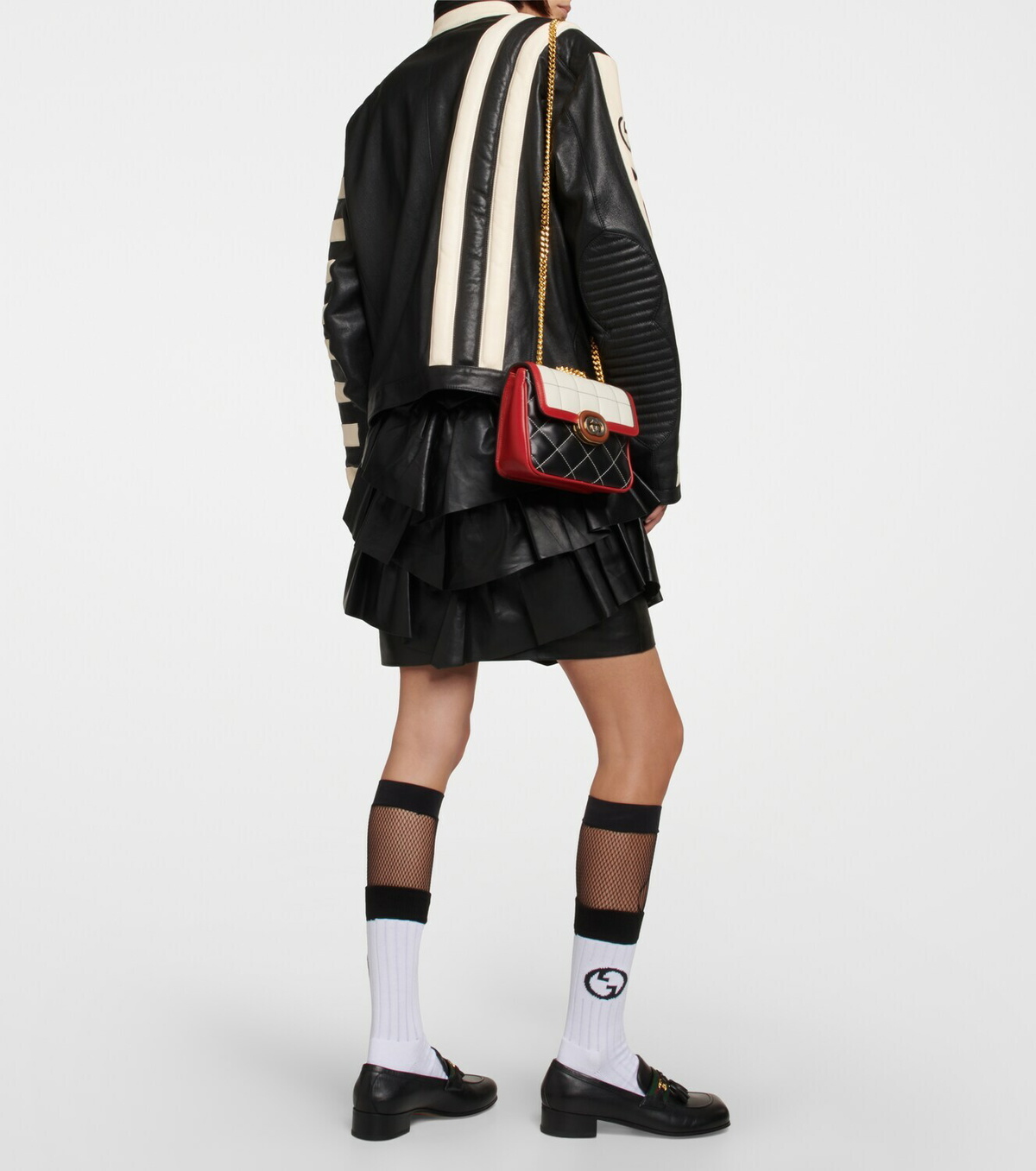 Gucci - Interlocking G leather biker jacket Gucci