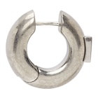 Balenciaga Silver Bronze Logo Earrings