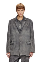 Diesel Blazer in tailoring pinstripe denim - Denim Jackets - Unisex - Black