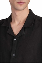 120% Lino Shirt In Black Linen