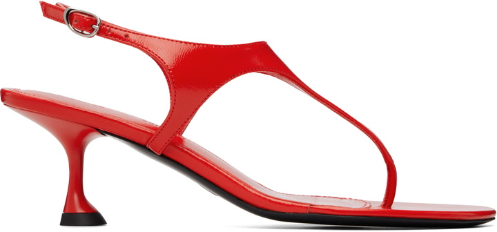 Photo: Proenza Schouler Red Tee Thong Heeled Sandals