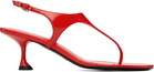 Proenza Schouler Red Tee Thong Heeled Sandals