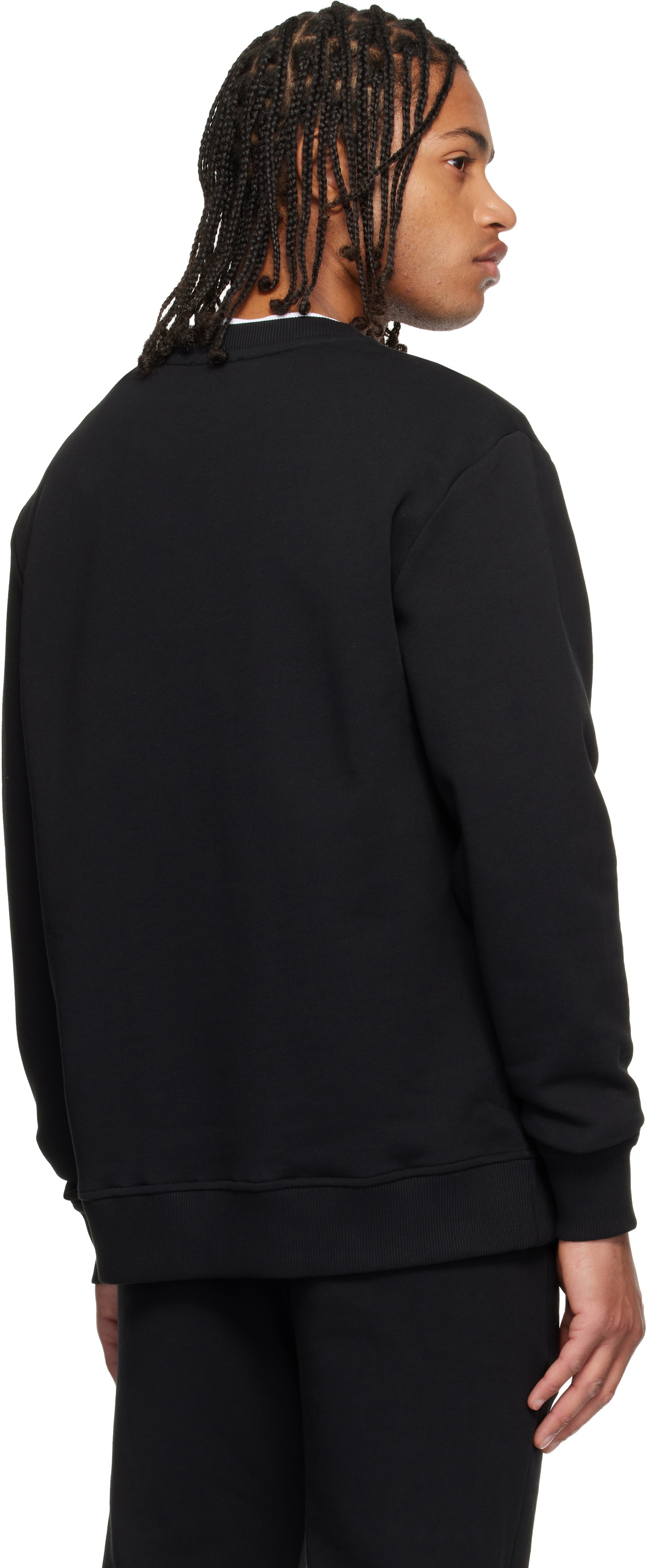 Balmain Black Small 'Balmain' Stamp Printed Sweatshirt