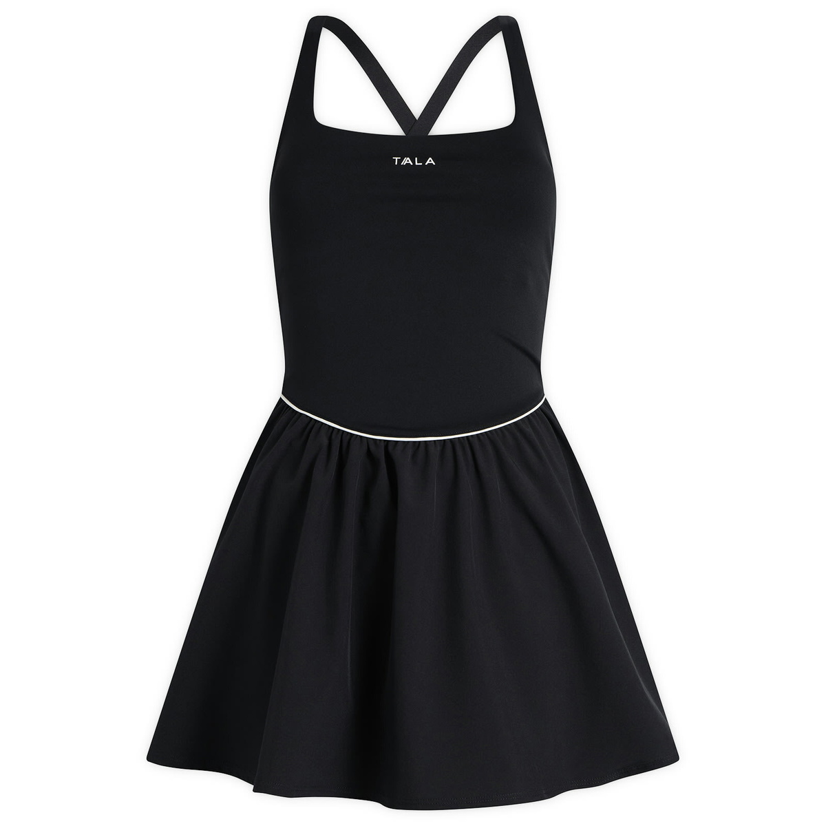 TALA Women's SkinLuxe Floaty Active Dress in Shadow Black