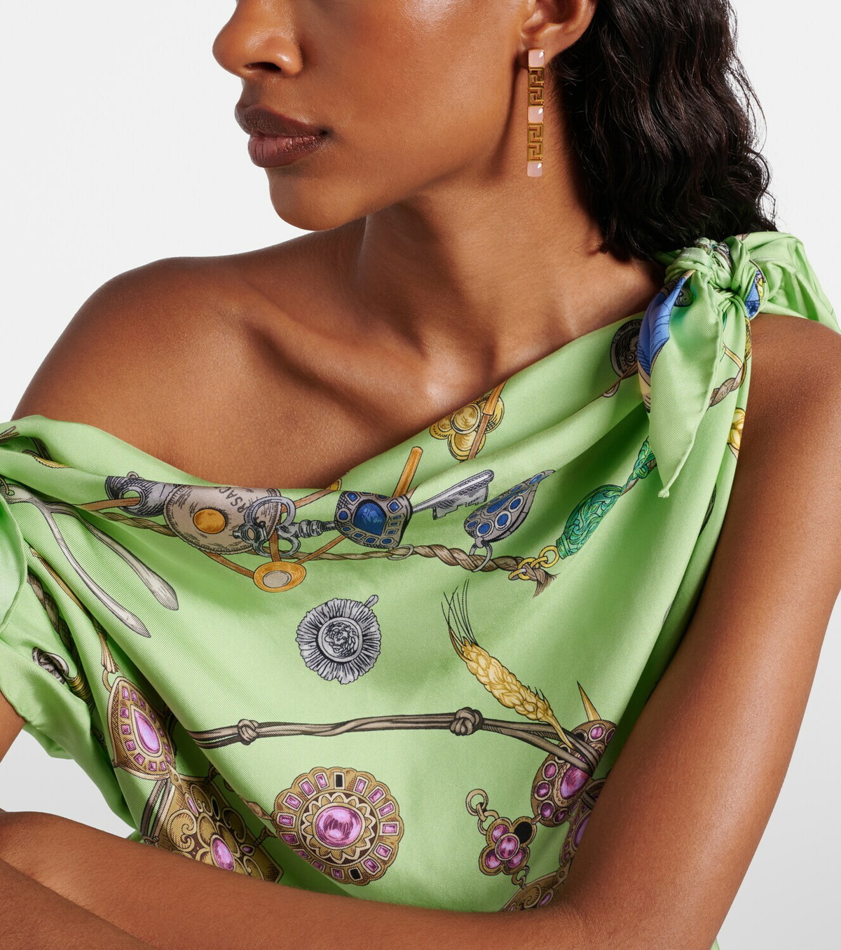 Versace Greca drop earrings
