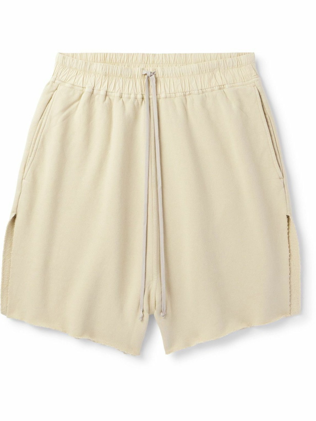 Photo: DRKSHDW by Rick Owens - Garment-Dyed Cotton-Jersey Drawstring Shorts - Yellow