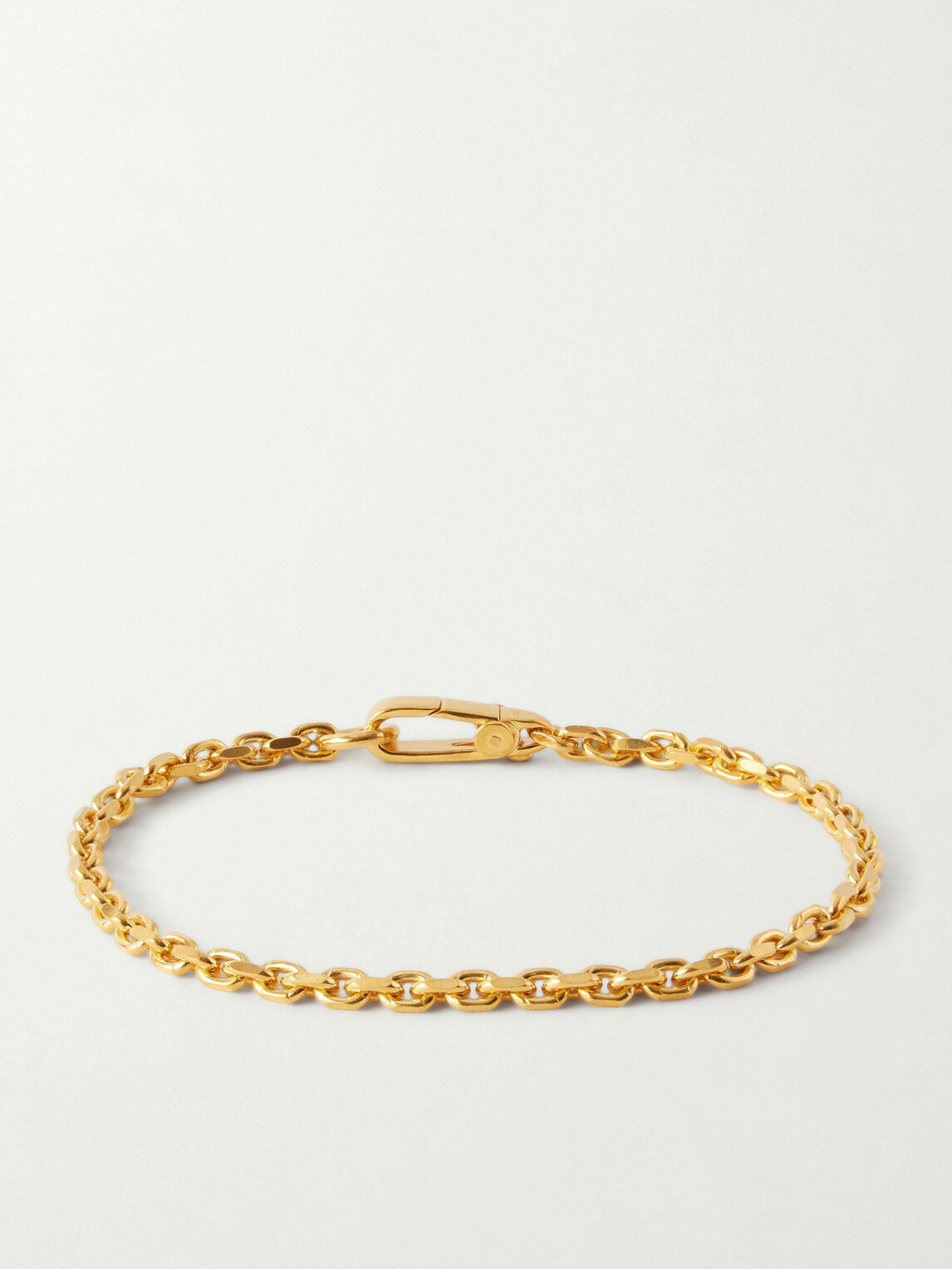 Mikia - Gold-Plated Sterling Silver Emerald Chain Bracelet - Gold