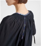 Marant Etoile Parsley embroidered cotton voile minidress