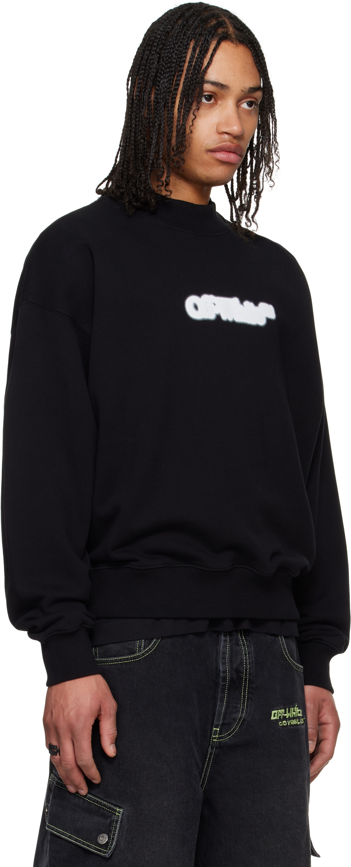 Off-White Black Spray Arrow Skate Sweatshirt