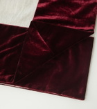 Once Milano Velvet-trimmed linen tablecloth