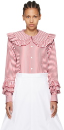 Comme des Garçons Girl Red & White Striped Shirt