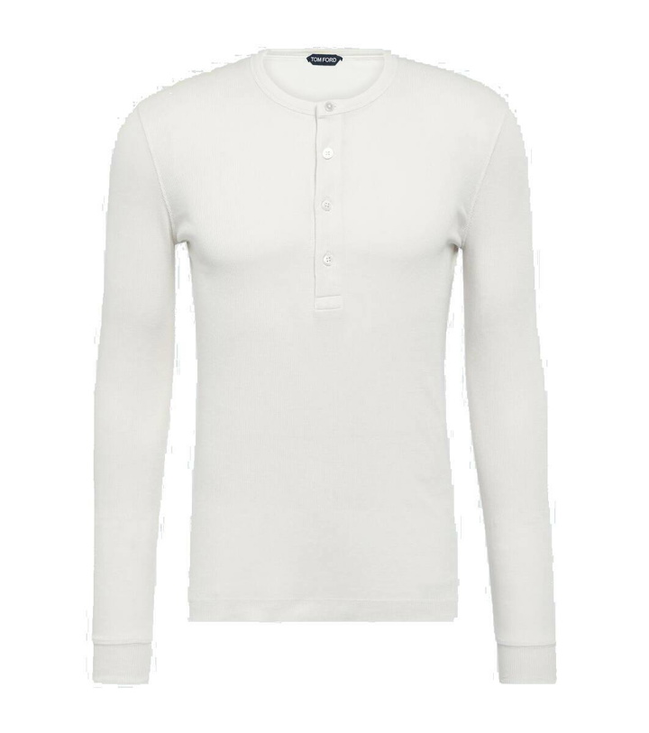 Photo: Tom Ford Ribbed-knit jersey T-shirt