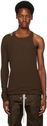 Rick Owens Brown Ziggy Banana Tank Top