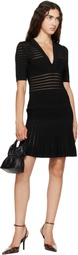 BALMAIN Black Sphynx Mini Smooth Leather Bag