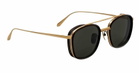Linda Farrow Varo - Yellow Gold / Black / Grey Lens Sunglasses