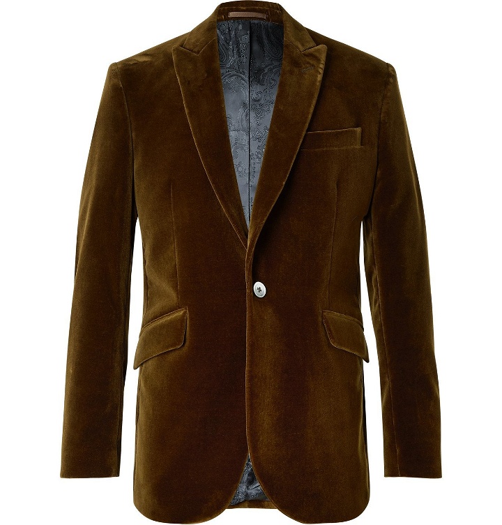 Photo: Favourbrook - Newport Slim-Fit Cotton-Velvet Suit Jacket - Metallic
