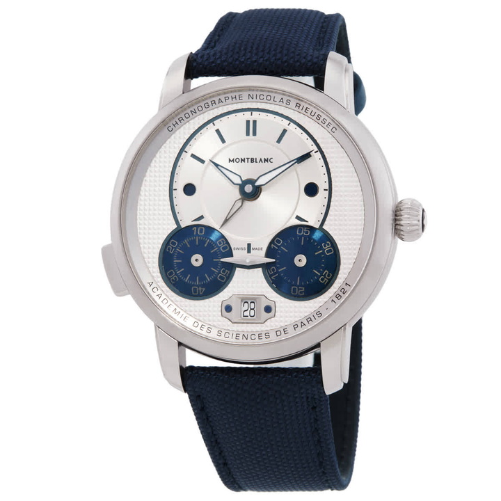 Photo: MontBlanc Star Legacy Chronograph Automatic Silver Dial Mens Watch MB129764