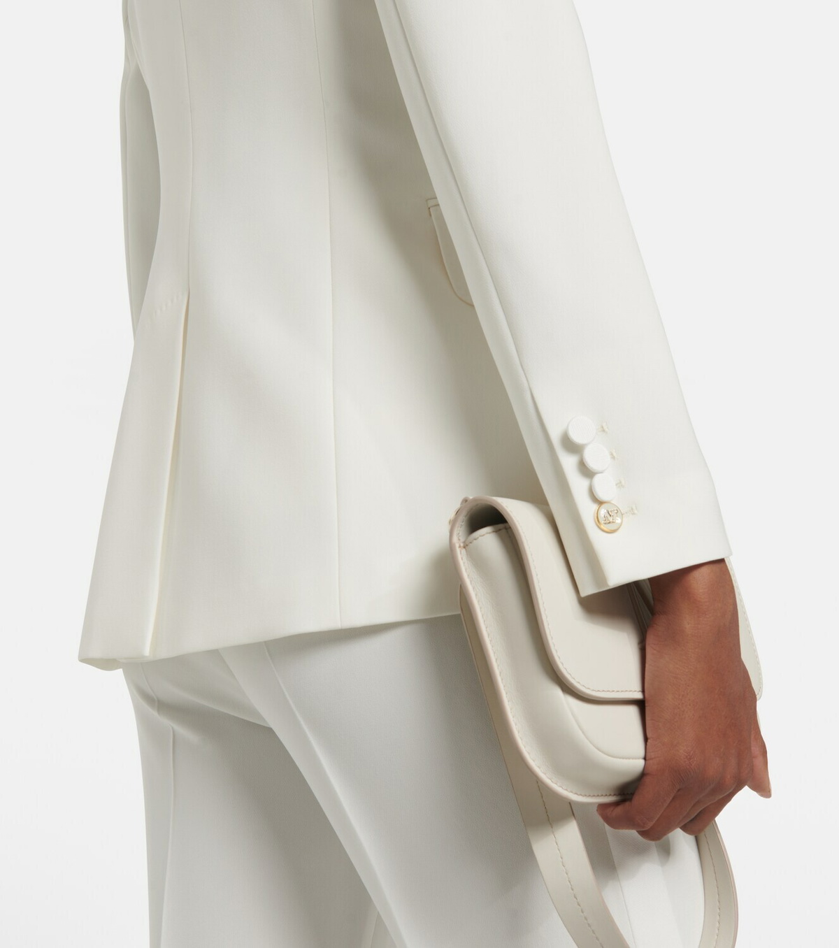 【送料&関税込】Max Mara White Gabarra Blazer Double-breasted cady blazer, white | 