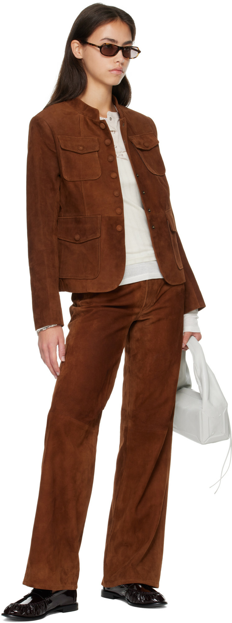 rag & bone Brown Lexi Leather Loafers