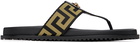 Versace Black Medusa Greca Sandals