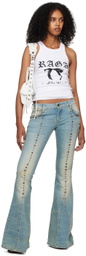 Raga Malak White Bow Tank Top