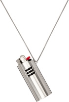 Rick Owens Silver Porterville Lighter Holder Charm Necklace
