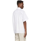 Botter White Cotton Grandpa Short Sleeve Shirt