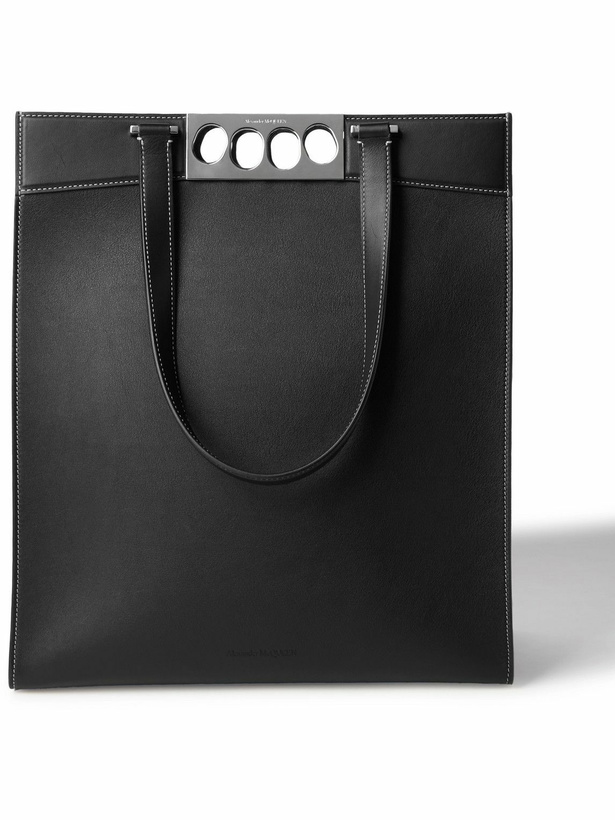 Photo: Alexander McQueen - Leather Tote Bag - Black