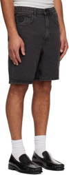 AAPE by A Bathing Ape Black 'AAPENOW' Denim Shorts