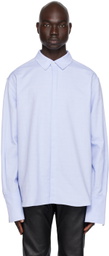 K.NGSLEY Blue Spliced Snider Shirt