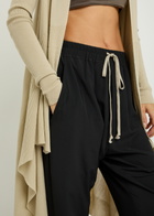 Rick Owens Tectual Tapered-leg Crepe Trousers Black
