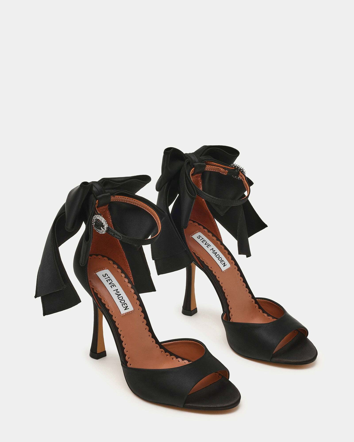 Steve Madden Bougie Heels in Black Satin