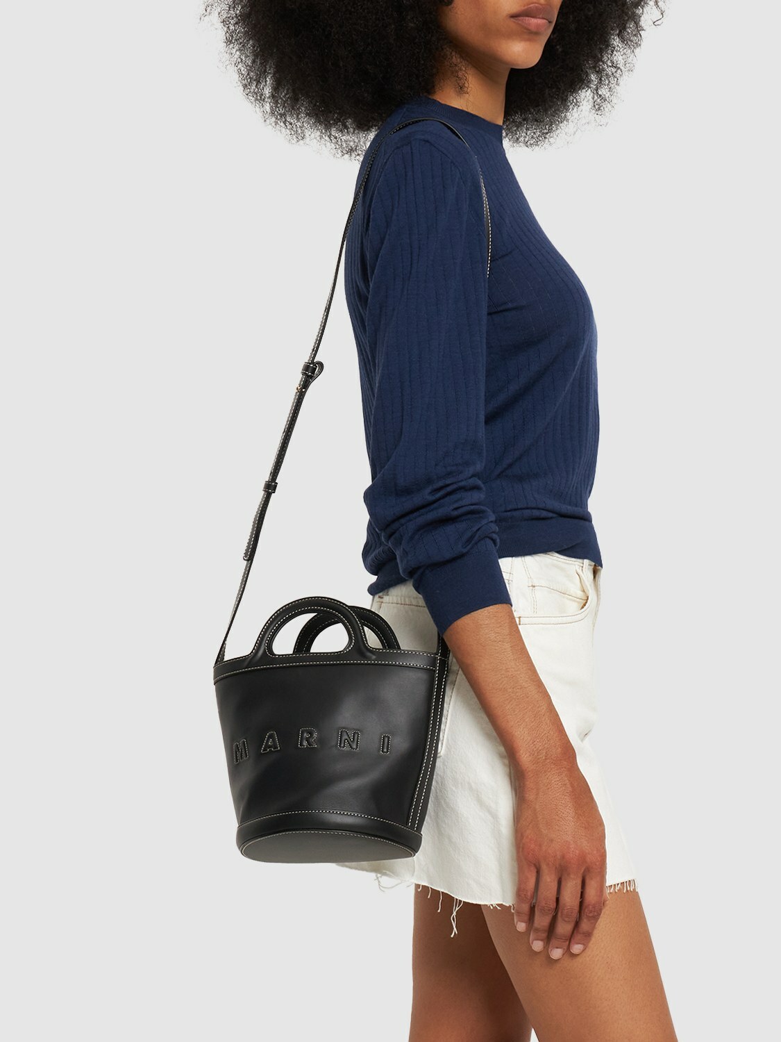 MARNI - Mini Leather Bucket Bag Marni