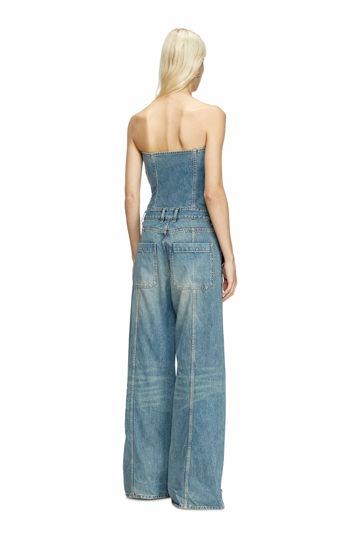 Diesel Denim strapless jumpsuit - Jumpsuits Womens in Blue