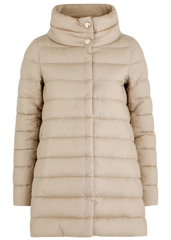 Photo: Herno Amelia Quilted Shell Jacket Cream