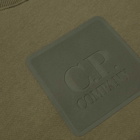 C.P. Company Men's Rubber Patch Logo Crew Sweat in Stone Grey