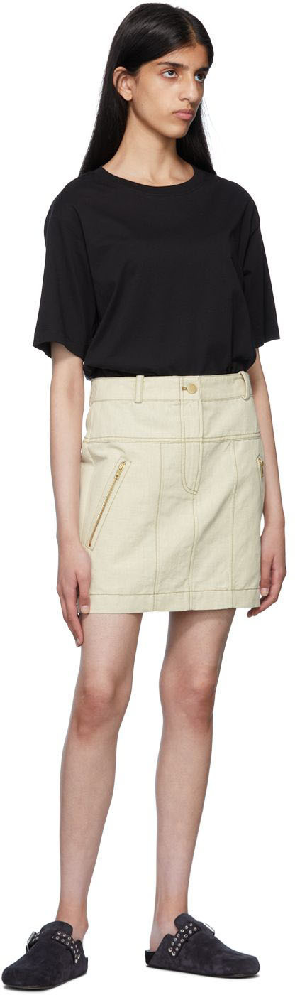 3.1 Phillip Lim Off-White Denim Miniskirt