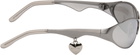 Acne Studios Silver Metal Frame Charm Sunglasses